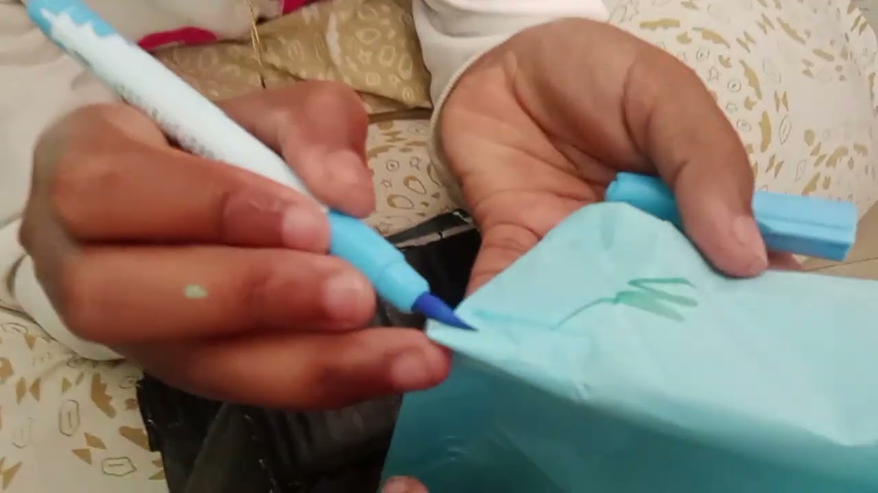 Unboxing the parcel we got