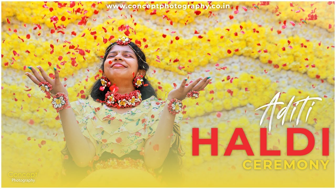 Best Half Saree Haldi Ceremony | Aditi Haldi Ceremony | Event Photography | Concept Photography