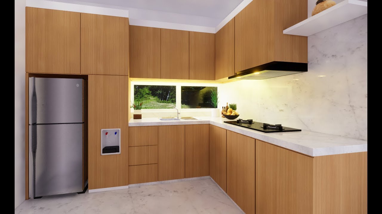 (Reupload) SketchUP Tutorial - Design Kitchen Set 2x3m + Enscape 2.5.2 | Desain Dapur Minimalis