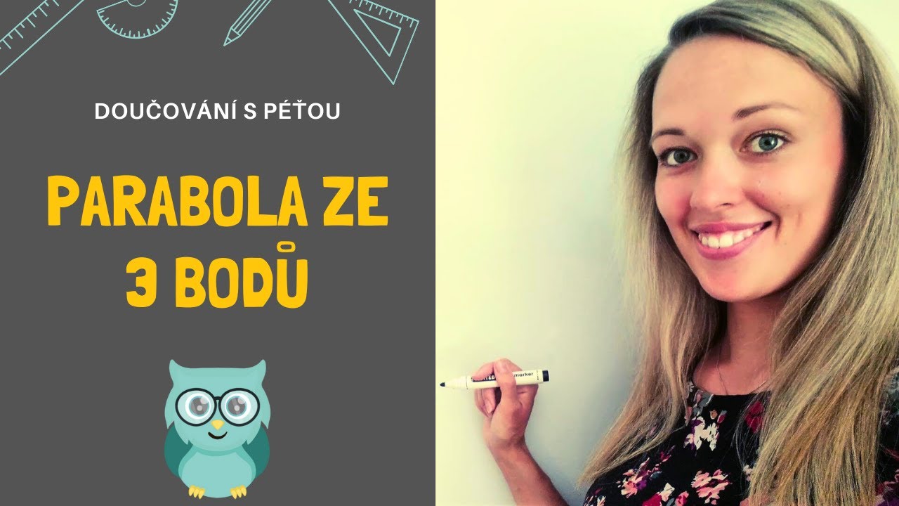 Kvadratická funkce ze tří bodů_řešený příklad