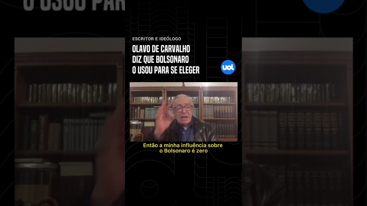 Olavo de Carvalho diz que Bolsonaro o usou para se eleger