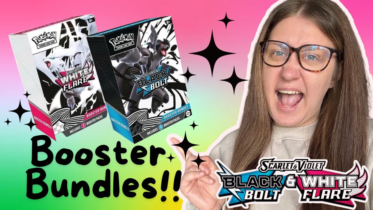 Epic & Cute Pulls! Black Bolt and White Flare Booster Bundle pack opening!