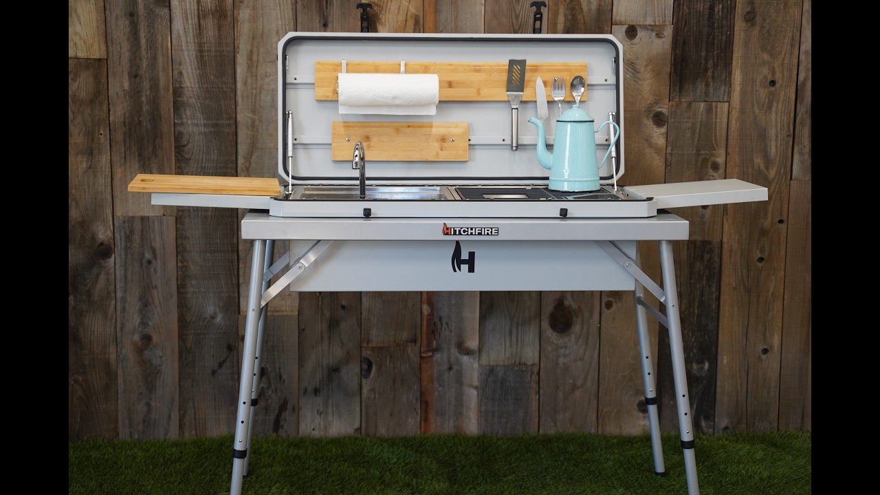 The HitchFire Camp Kitchen Is Here | Portable Kitchen with Running Water & Dual Burners