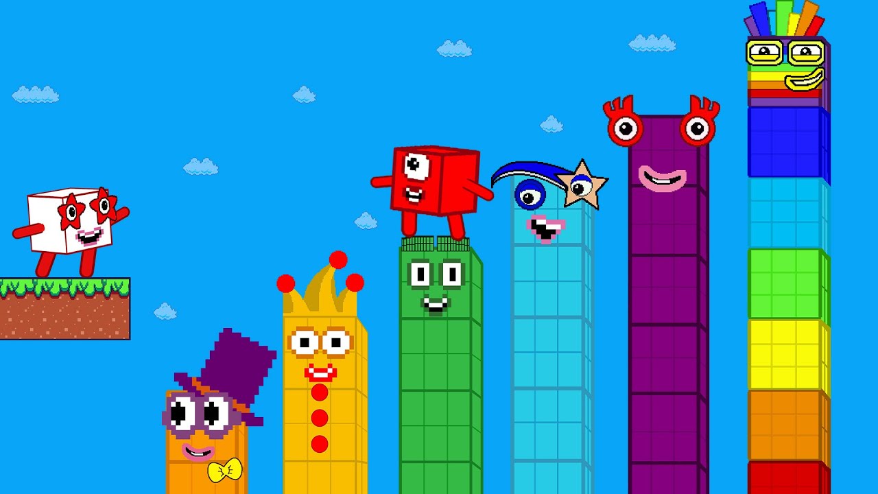 Number 1 x Number 100 vs the Tallest Block Maze in Super Mario bros
