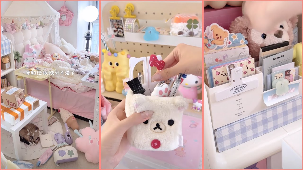 Aesthetic Pink Bedroom Cleaning 🎀✨ | Pink Skincare Restoring & Organizing 💕