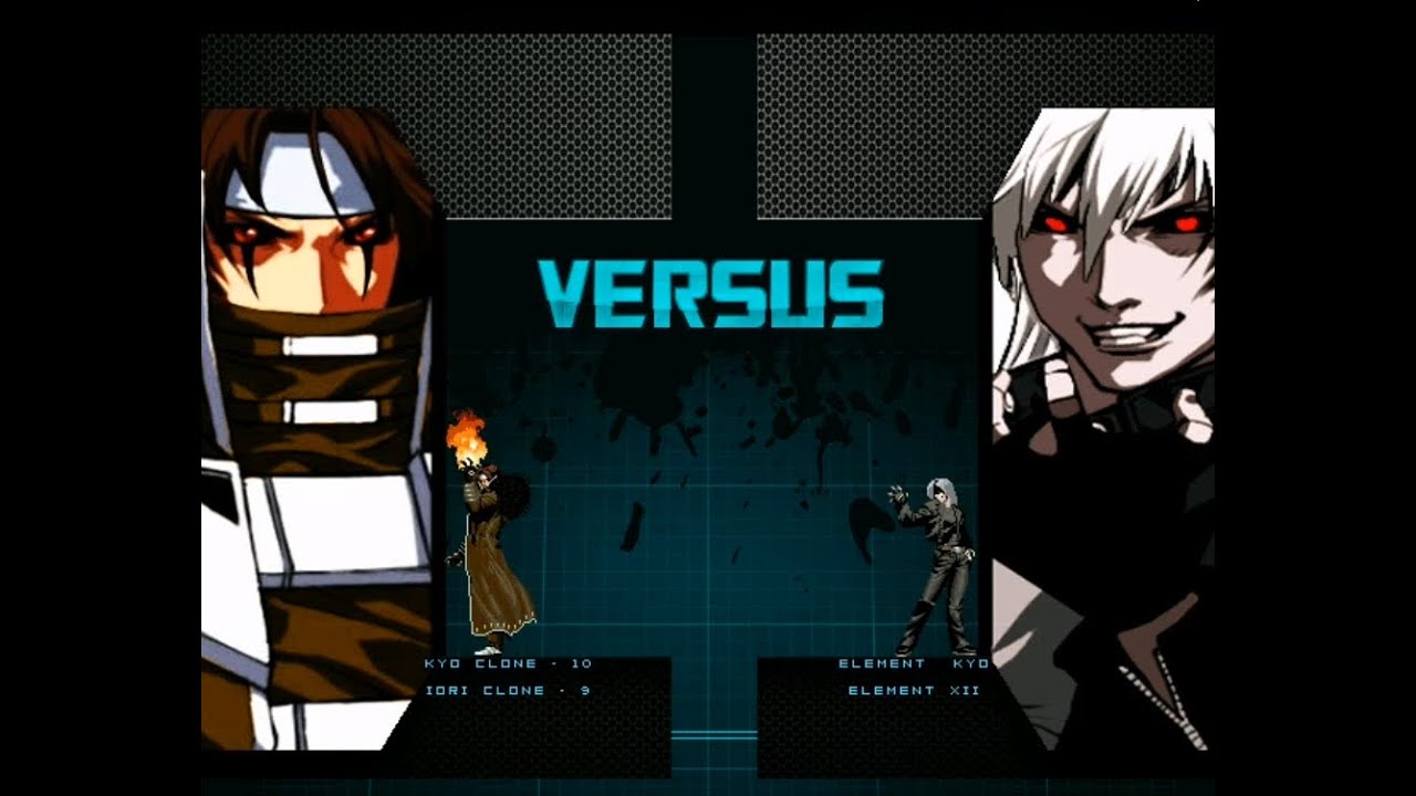 Kyo Clone - 10 & Iori Clone - 9 VS. Element Kyo & Element XII