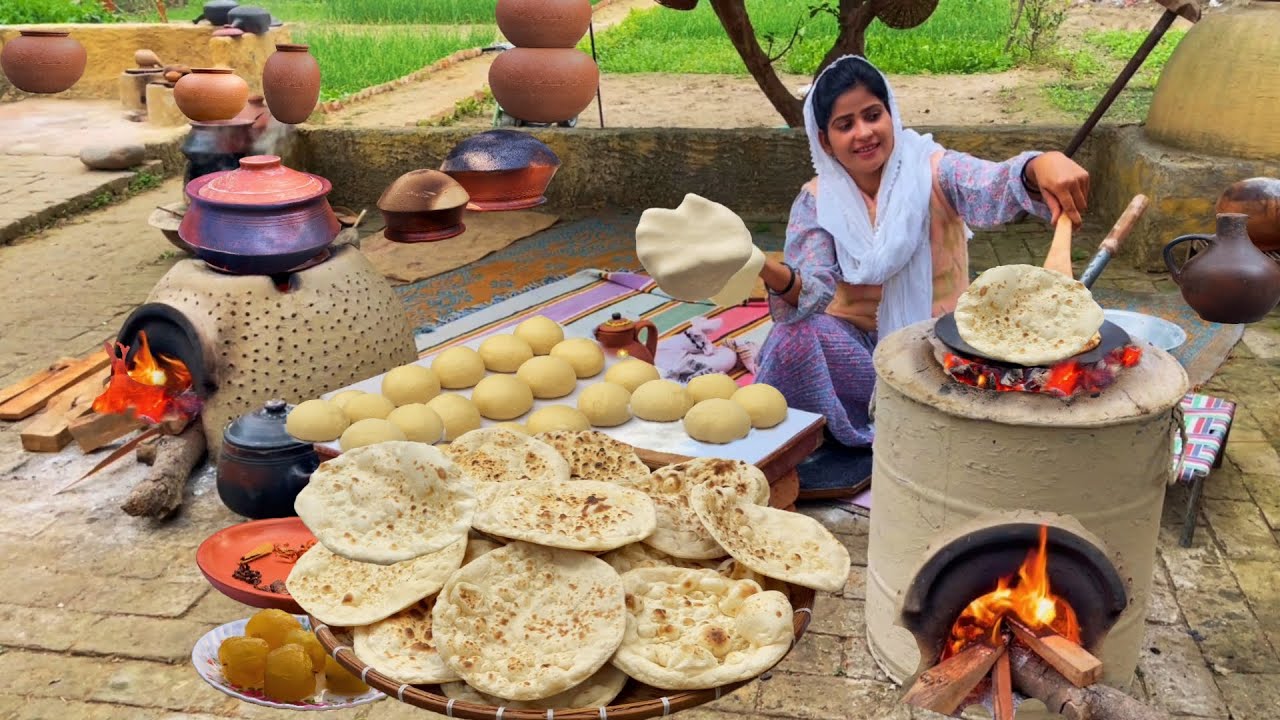 TANDOORI ROTI : Cooking TANDOORI ROTI  without Tandoor on TAWA in Mud Chulha Il