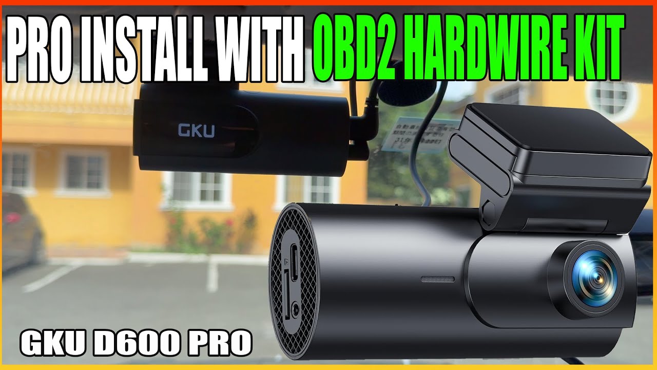 GKU D600 Dash Camera & OBD2 Hardwire Kit Installation