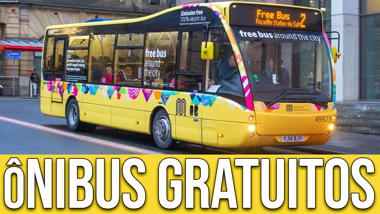 Serviço de Ônibus Gratuitos no Centro da Cidade de Manchester (Inglaterra/Reino Unido)