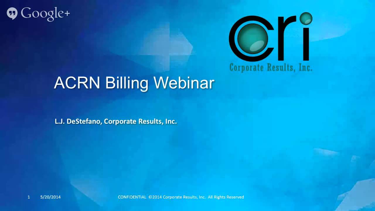 Costpoint 7: ACRN Billing Webinar