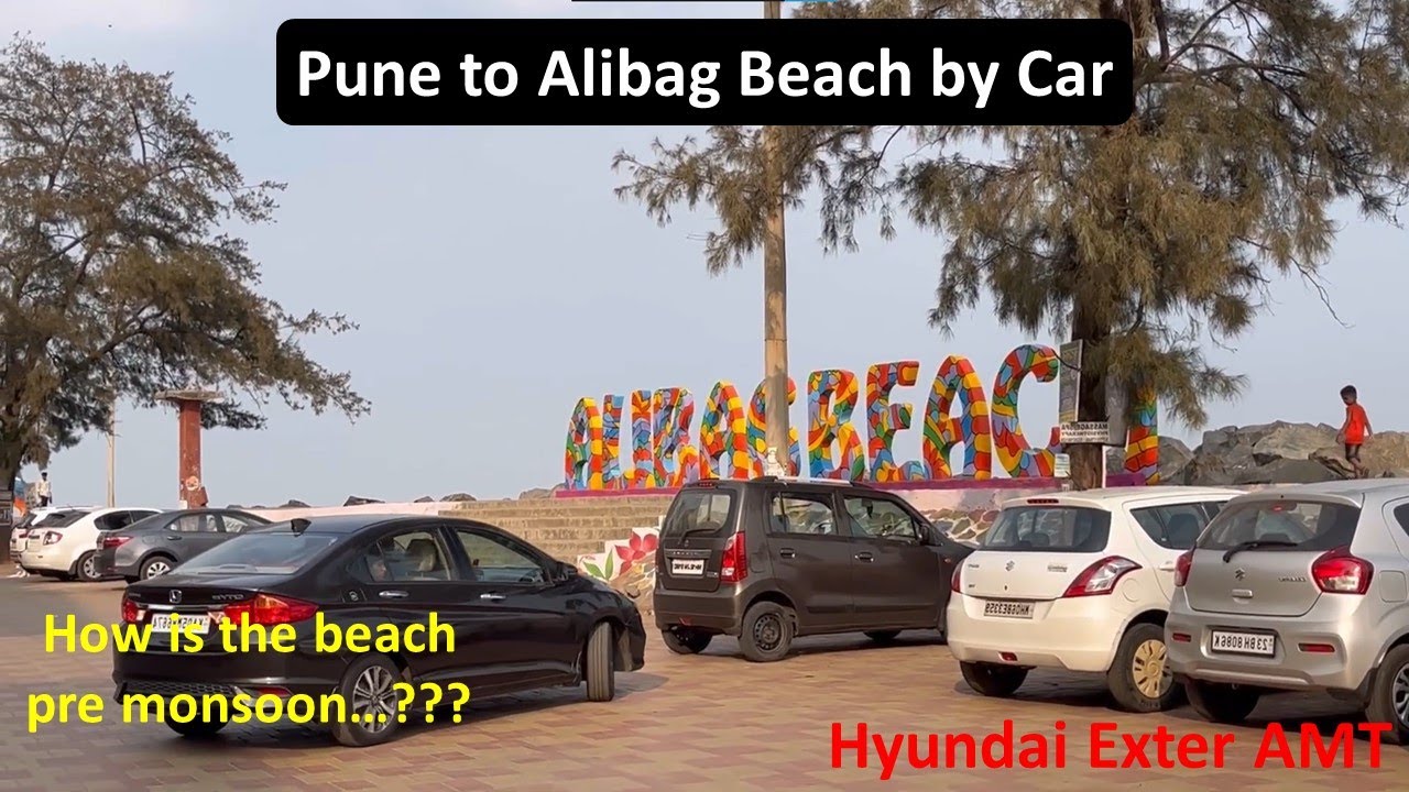 Pune to Alibaug by road car trip Nagaon Kashid Beach 🏝️ Road conditions toll details Hyundai Exter