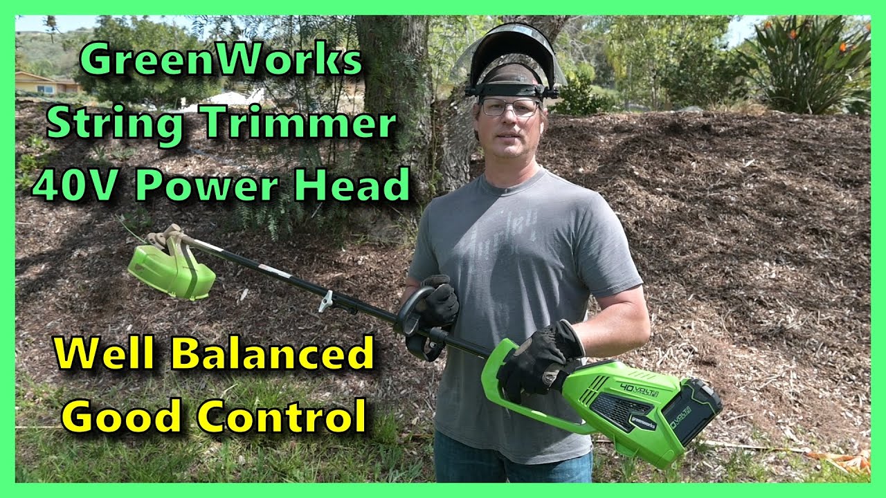 Greenworks Weed Wacker 40 Volts, Checking it out, Running it dead