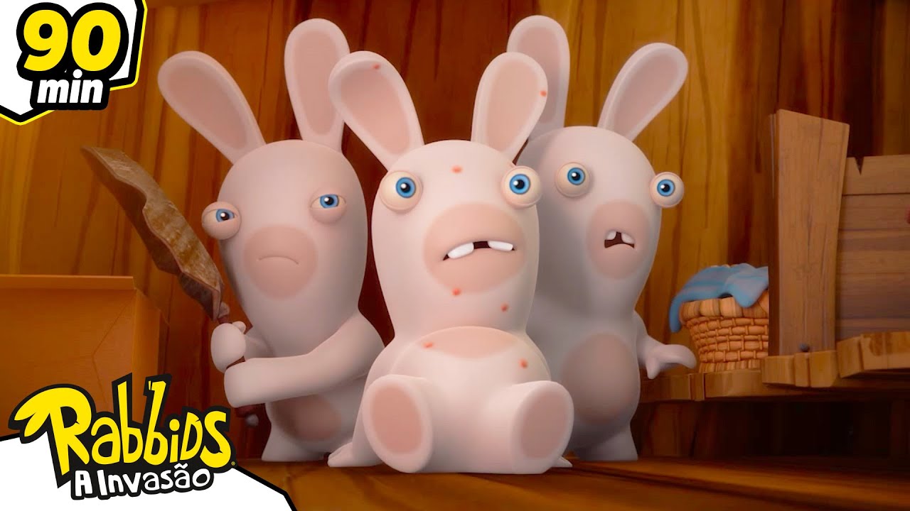 Tá coçando! Pulgas atacam os Rabbids! 🦟 😱  | Rabbids: A Invasão Brasil 🐰 | Desenhos animados