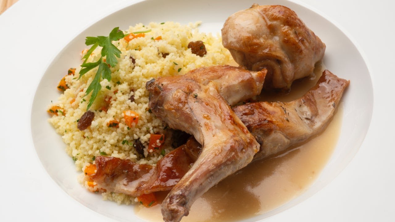 Carne de conejo al horno con cuscús - Cocina Abierta de Karlos Arguiñano
