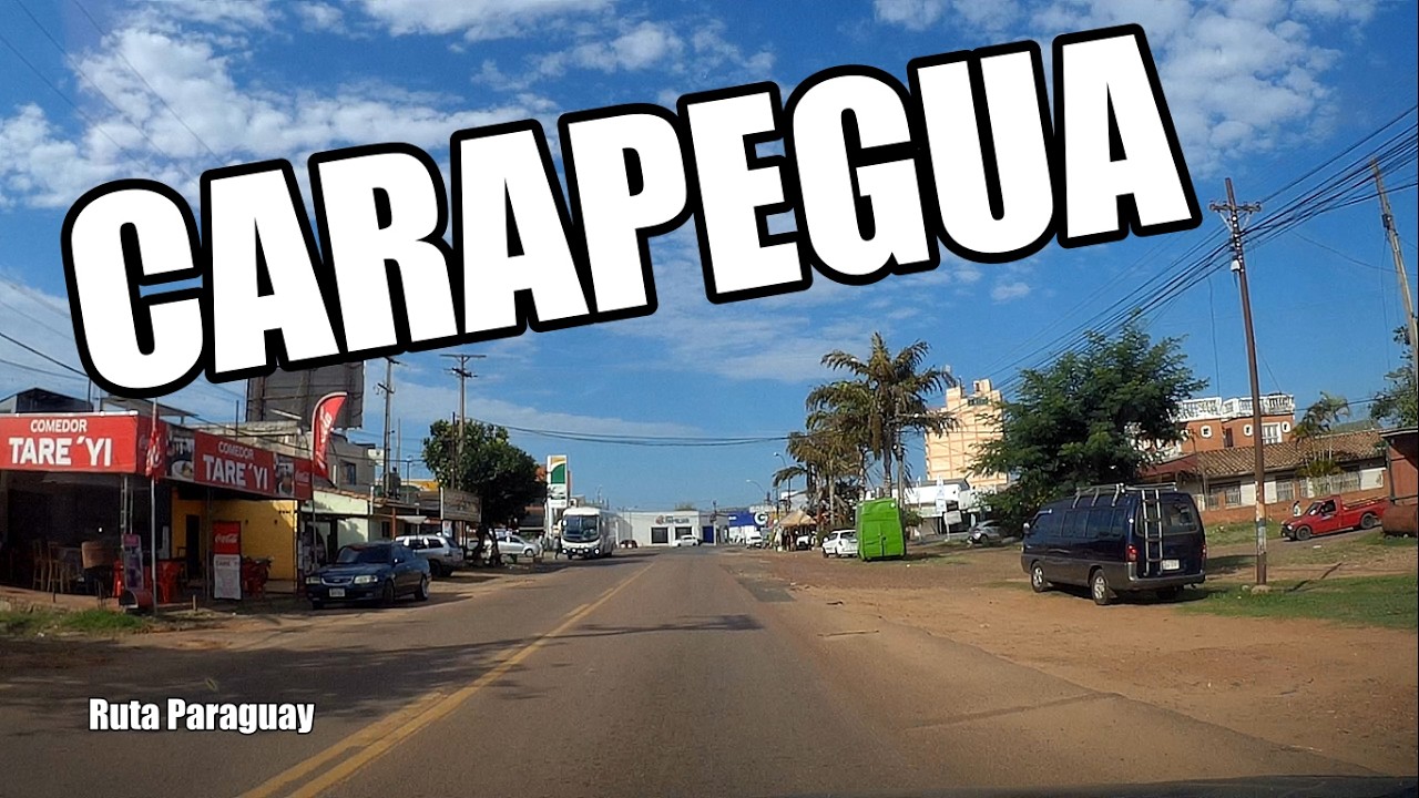 Ciudad de Carapegua - Conducir en tiempo real - Driving in Paraguay