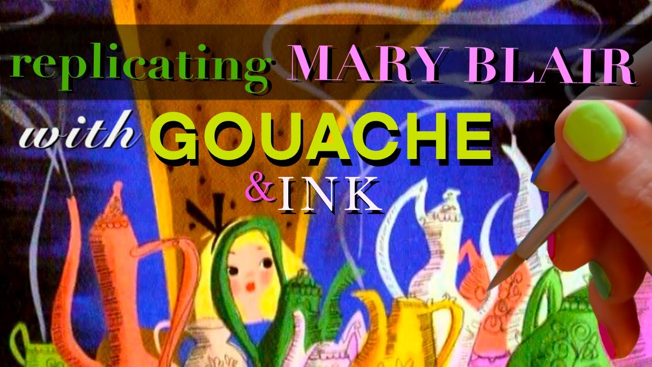 Painting With Gouache: Replicating Mary Blair's Concept Art for Disney's Alice in Wonderland #demo