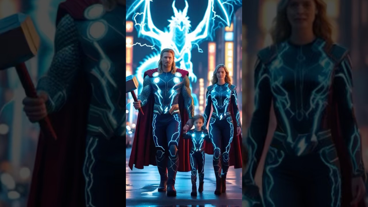 Thor family and Spiderman family #avengers #superhero