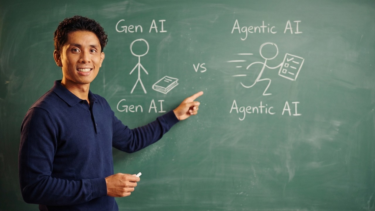 Generative AI vs Agentic AI — Explained Like You're 5