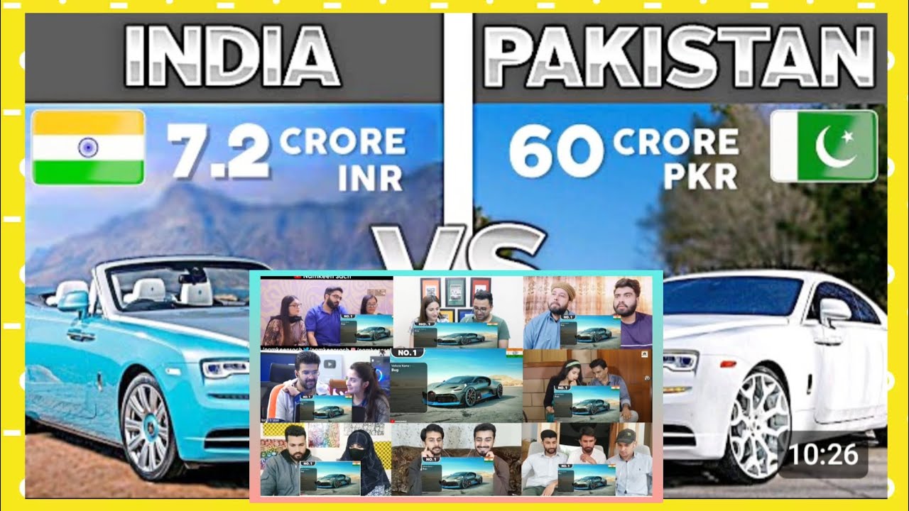 India Vs Pakistan | Most Expensive Cars 2021 | Hani Reaction Mashup
