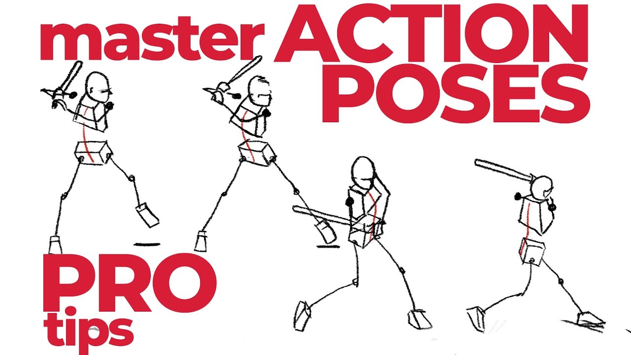 Skillshare 'Master Drawing Action Poses' class. Link below. Ideal storyboard/animation etc.