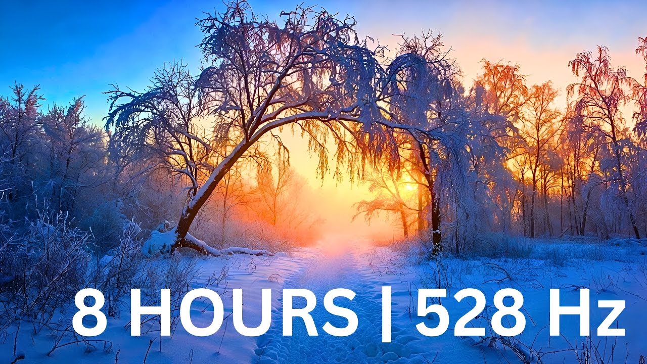 Frosty Forest Healing Ambience | Relax in 10 seconds | 528Hz Sanctuary 8 Hours