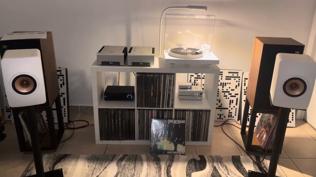 KEF LS50 META, Schiit Vidar 2 Monoblocks, Schiit Jotunheim 2 Preamp, Schiit Mani 2.