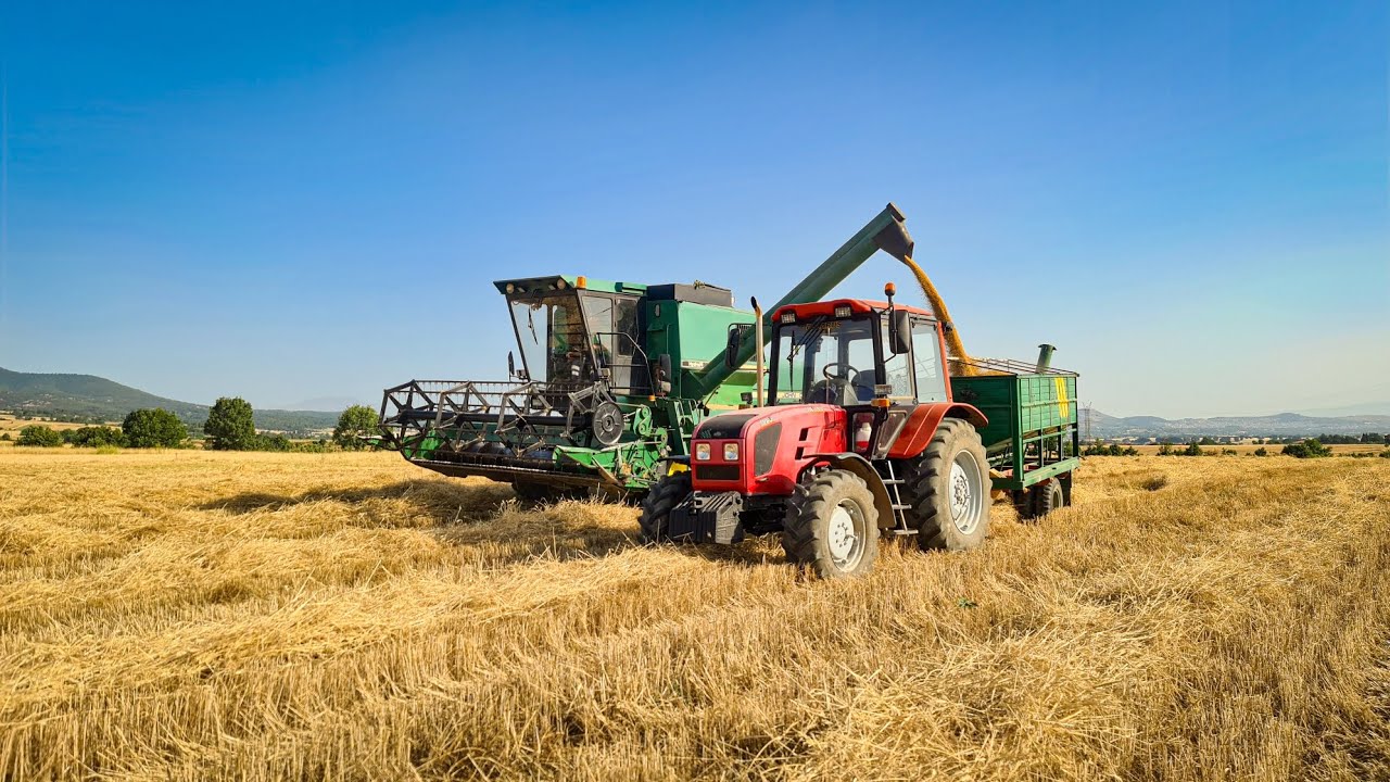 John Deere 1075 Hydro/4 Harvesting Wheat Part.2 W.Macedonia Greece