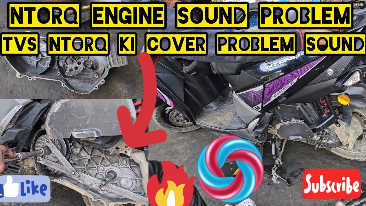 TVS ntorq bs6 kick cover problem | TVS ntorq engine sound | TVS ntorq kick cover problem sound 🤫🤫