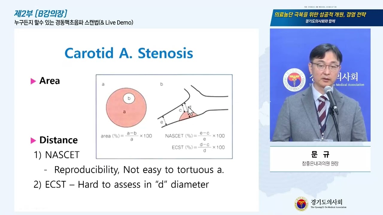 누구든지 할수 있는 경동맥초음파 스캔법(& Live Demo) / 참좋은내과의원 문규 원장 / 의료농단 극복을 위한 성공적 개원, 경영 전략 온라인 학술대회
