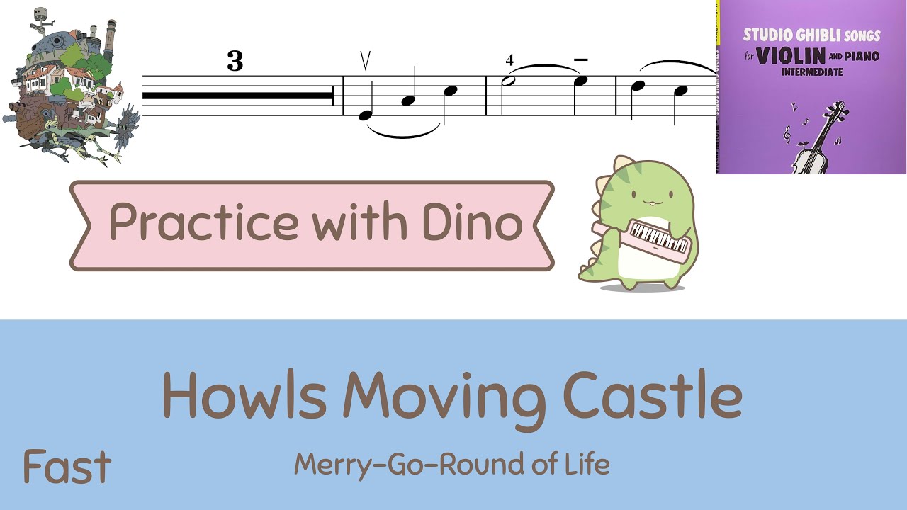 Howl's Moving Castle - Merry-go-round of life - Violin Tutorial
