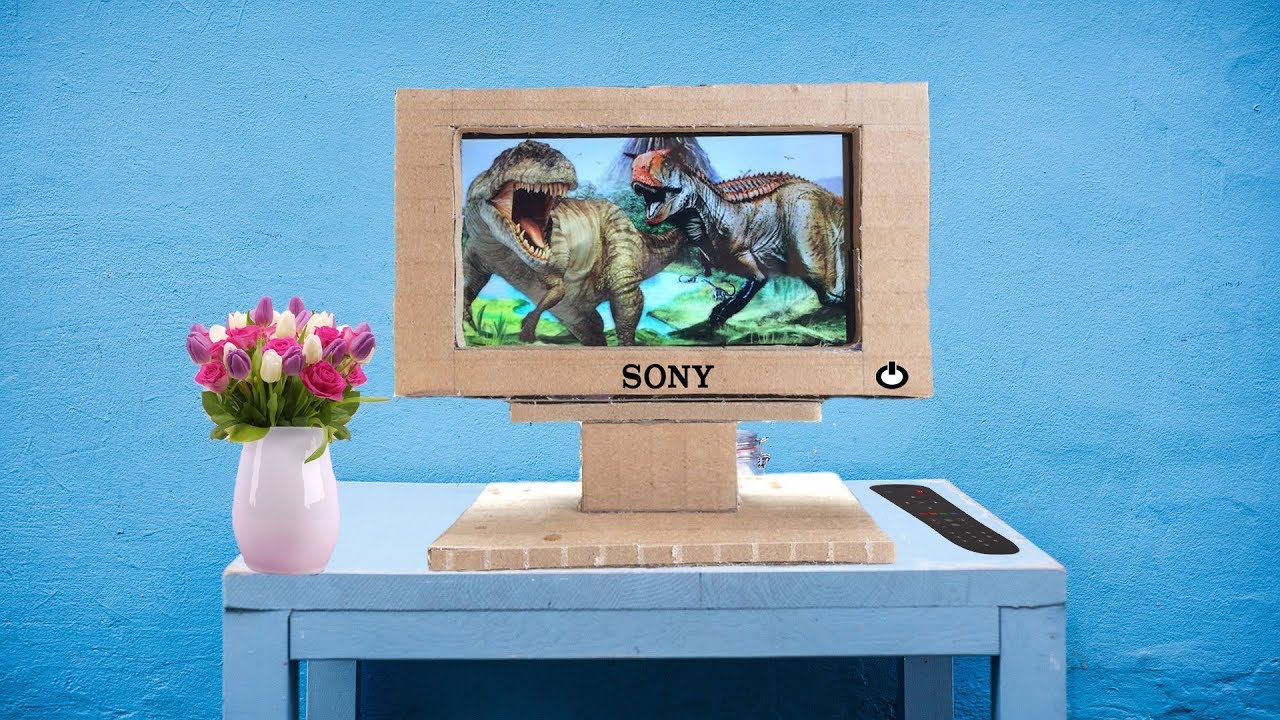 How to Make TV from Cardboard simple at home
