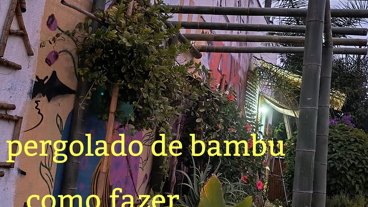pergolado de bambu natural, bom, bonito e barato @bambutotal