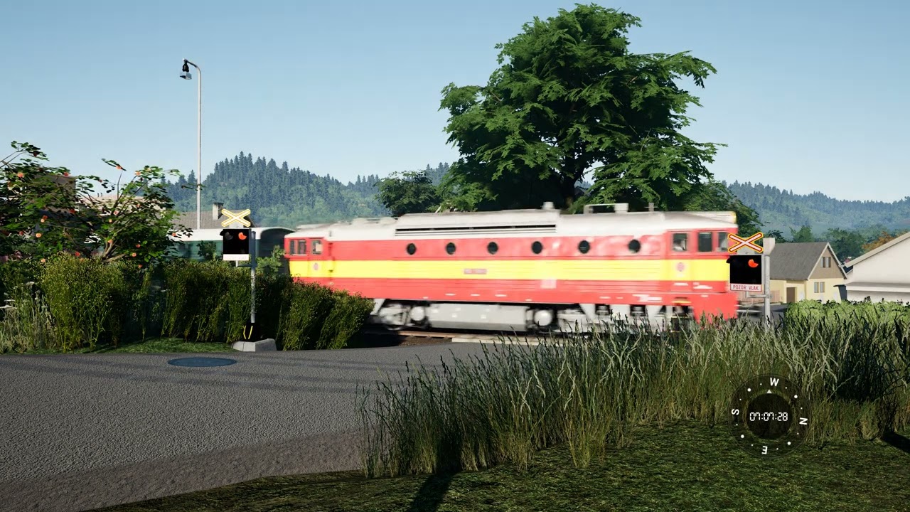 Two Trains Passed AŽD 71 Level Crossing in Malá Skála | Train Sim World Liberec–Stará Paka