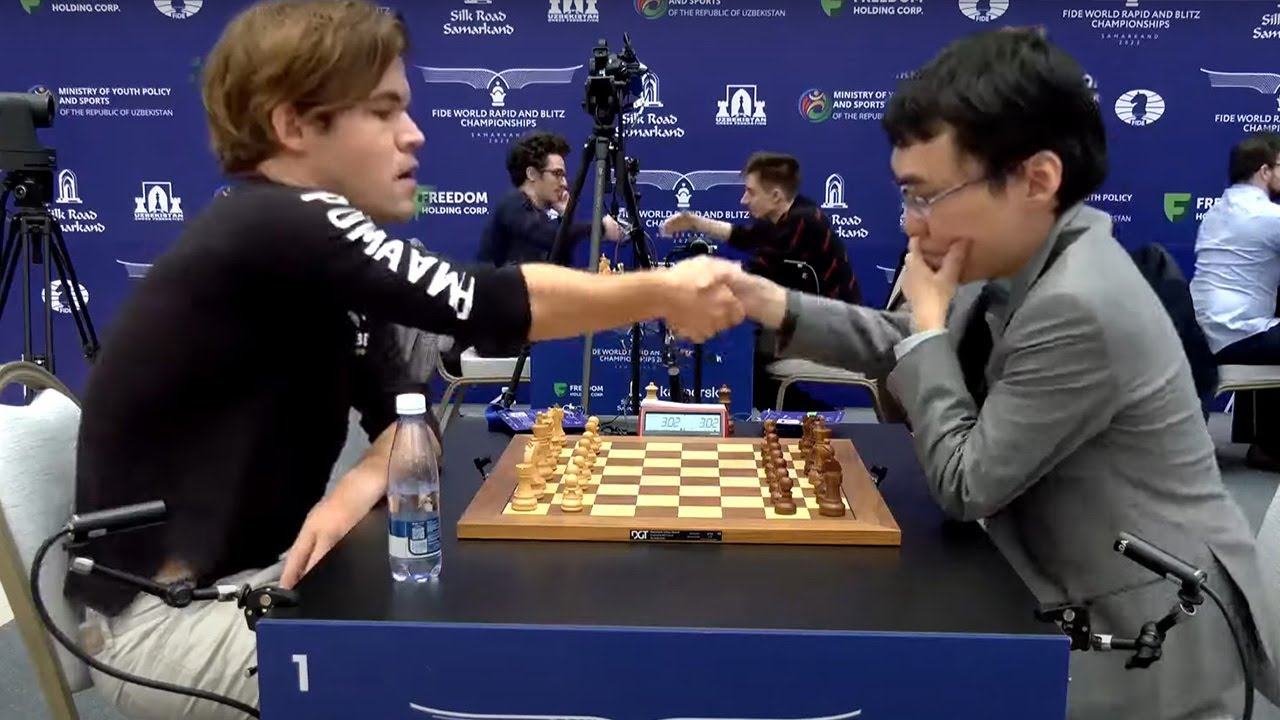Magnus Carlsen(2887) vs Yu Yangyi(2762) | World Blitz Chess Championship 2023