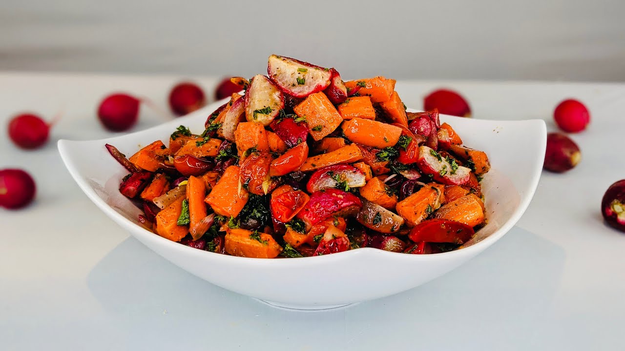 Roasted Carrot and Radish Salad  | የተጠብሰ ካሮት እና ራዲሽ ሰላጣ