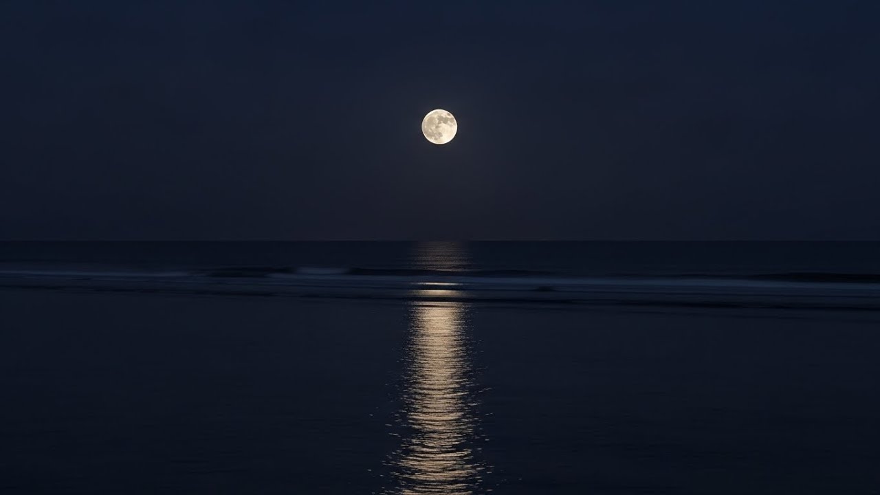 Deep Sleep Music 🌙 Soft Piano Under Moonlit Ocean | 8 Hours