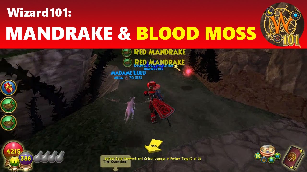 Wizard101: Легко найти красную мандрагору и кровавый мох