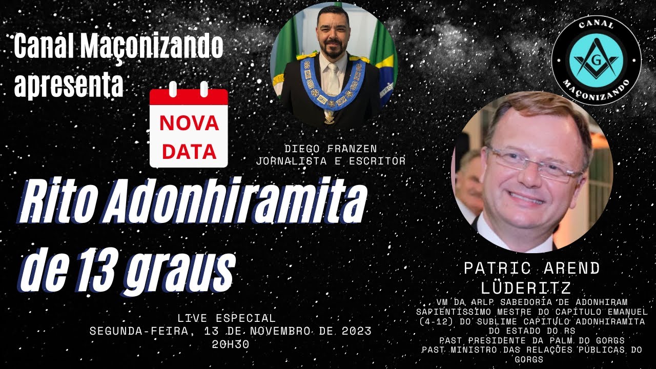 Rito Adonhiramita de 13 graus - Patric Arend L&uuml;deritz