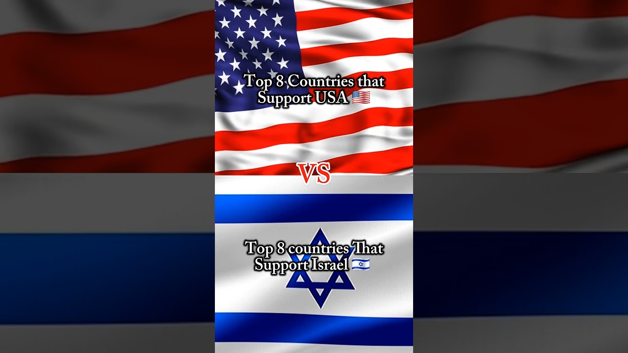 Top 8 Countries That Support 🇮🇱 Israel vs 🇺🇸 USA (2026 Ranking) #shorts #usa #israel #viralvideo
