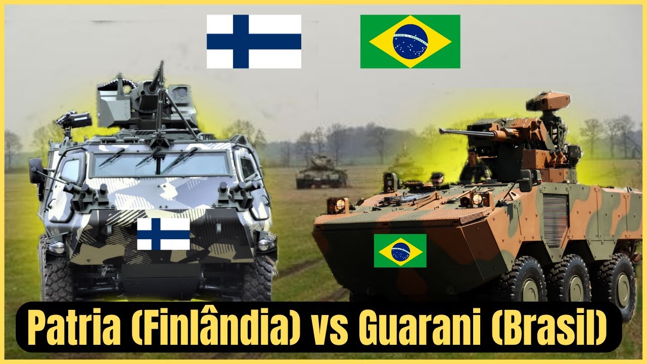 Quem REALMENTE tem o melhor blindado de transporte? Patria finlandês vs  Guarani brasileiro