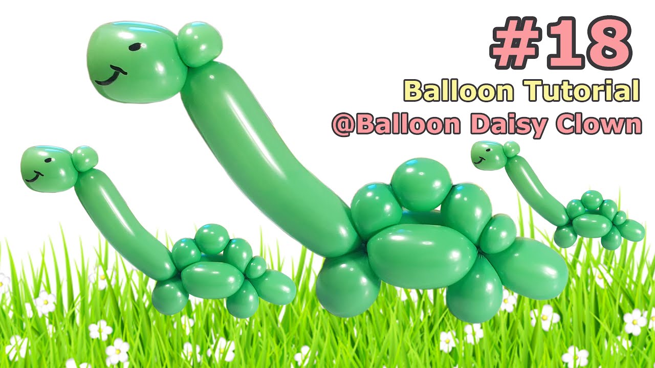 Balloon Dinosaur how to make TUTORIAL #17 Balloon Decoration Ideas
