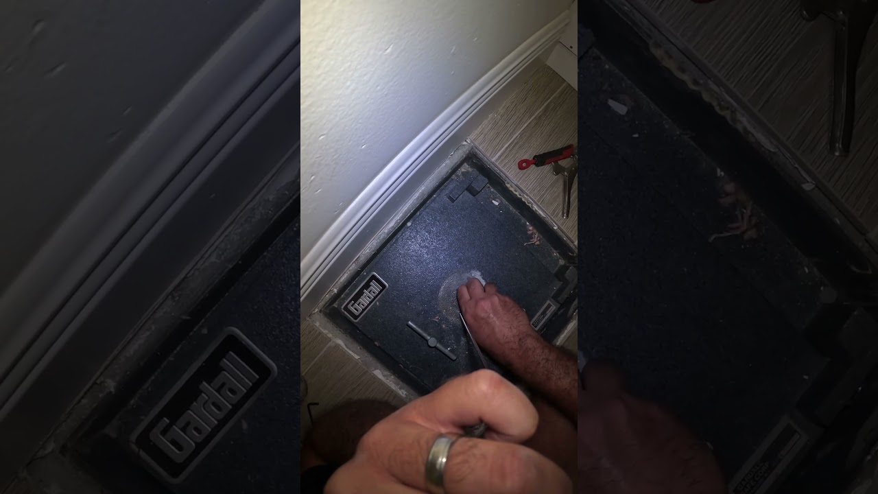 Safe cracking open hidden floor safe. #hidden #safe #lockout #gardallsafe #floor #closet #cracking