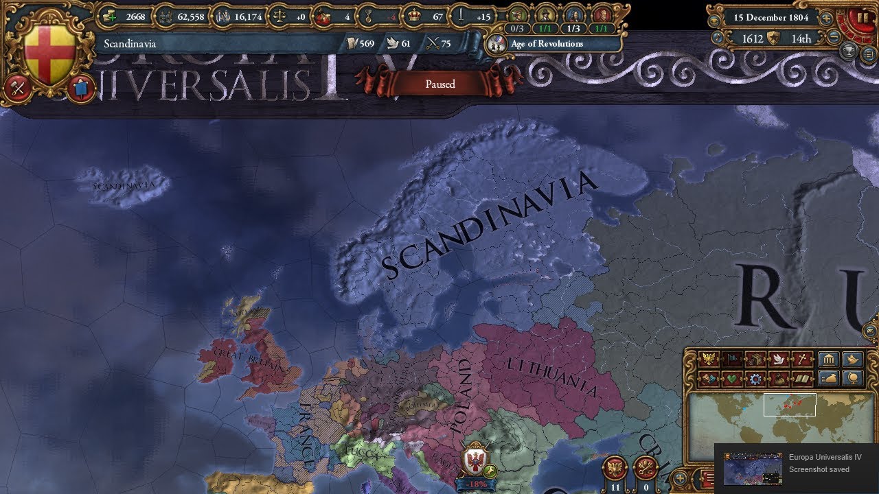 EU4 1444-1804 Denmark-Scandinavia Timelapse