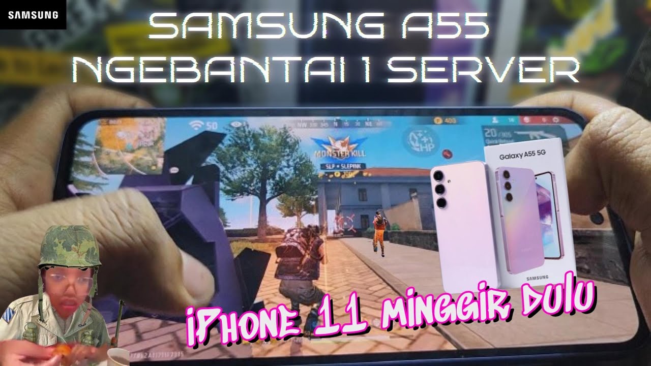 Samsung A55 Ram 8GB Game Test Free Fire Max || Handcam || Exynos 1480 (4 nm) || 5000 mAh
