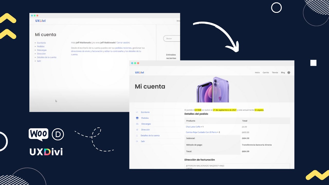 🔥TUTORIAL DIVI + WOO: Cómo mejorar el diseño de la página de MI CUENTA en DIVI con Woocommerce 🔥