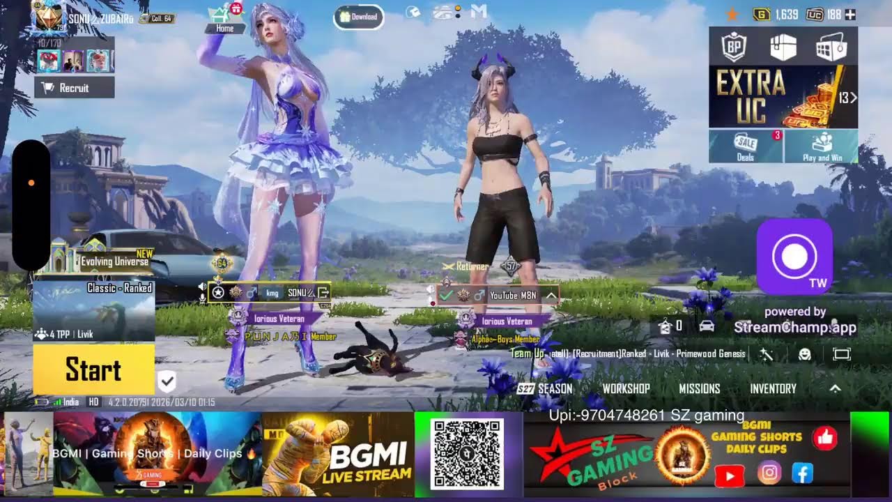 SZGAMING LIVE 🔴 | BGMI Rank Push | Intense Clutch Gameplay 😎🔥