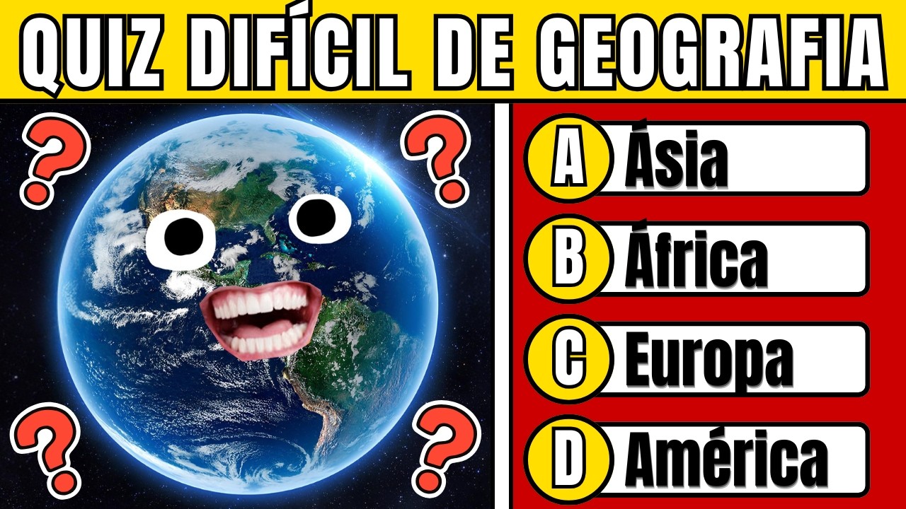As Perguntas Mais Difíceis de Geografia | Quiz de Geografia Mundial 🌍 – 140 Perguntas
