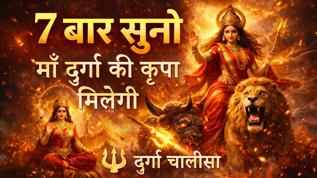 7 बार सुनो दुर्गा चालीसा | माँ दुर्गा की कृपा मिलेगी | दुर्गा चालीसा @AdvitayaBhakti #madurga
