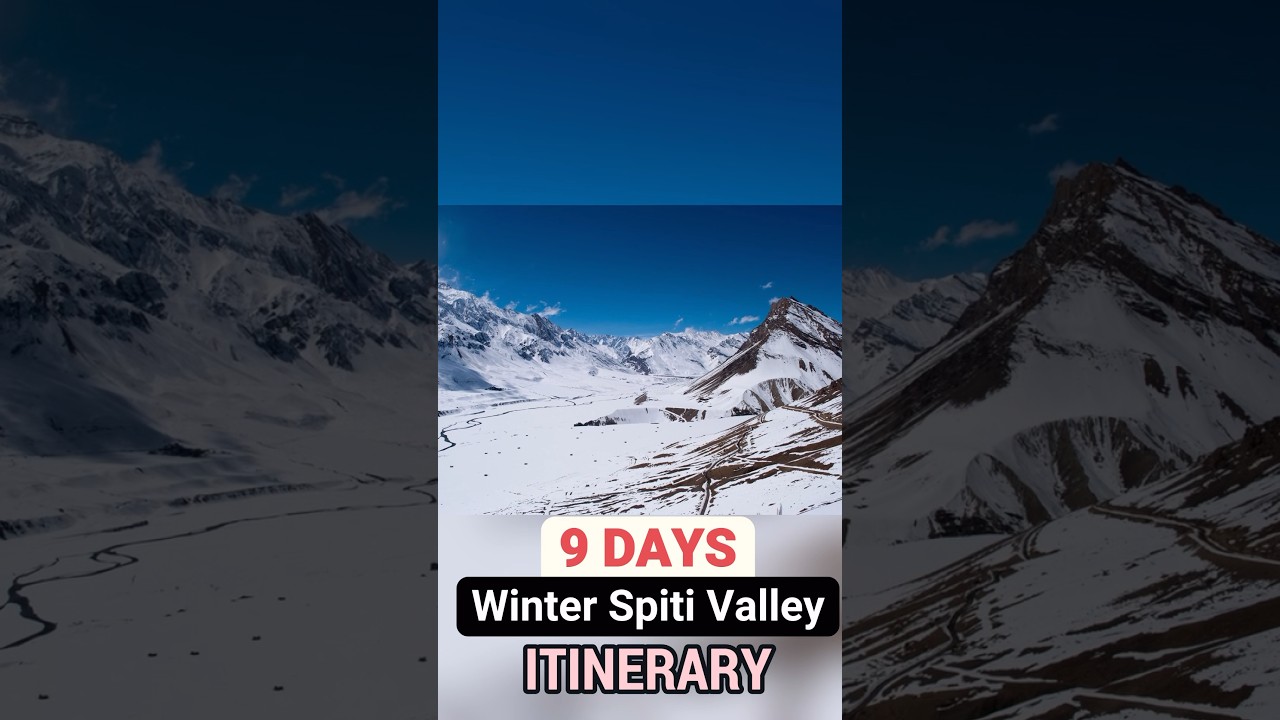 Spiti Valley Winter Trip Itinerary in 9 Days #himachalpradesh #spitivalley #snowfall #shorts #viral