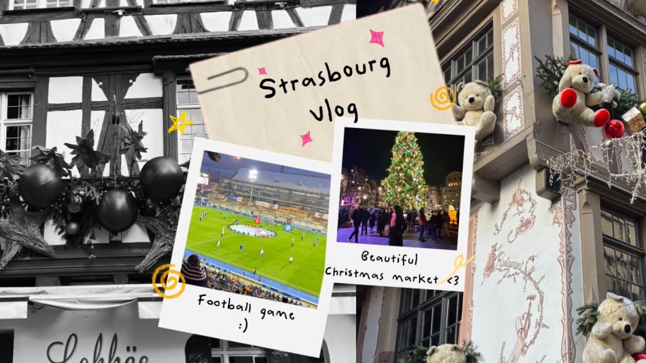 【Strasbourg vlog🇫🇷】ストラスブール日帰り旅行/伊東純也/クリスマスマーケット/サッカー観戦/スタッド・ランス